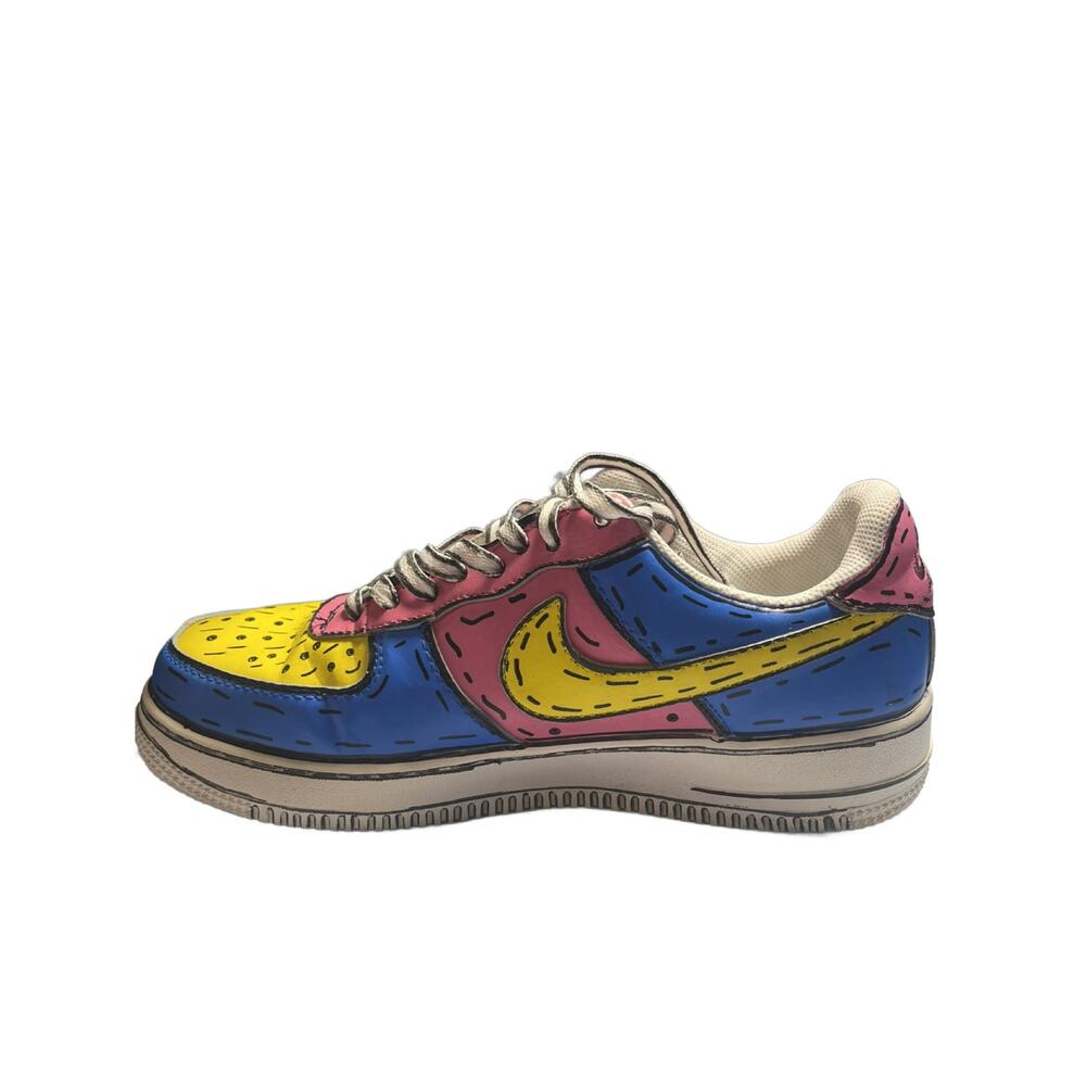 Nike Air Force 1 Custom Painted Multi Color Vibrant Pop Art Cartoon Shoes - Picture 2 of 16
